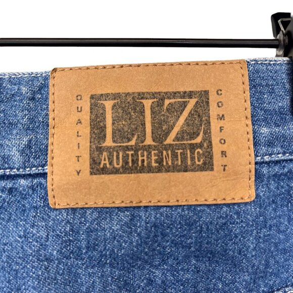 Vintage Liz Wear Button Down Denim Jean Skirt 80s 90s Size SMALL - Picture 3 of 10